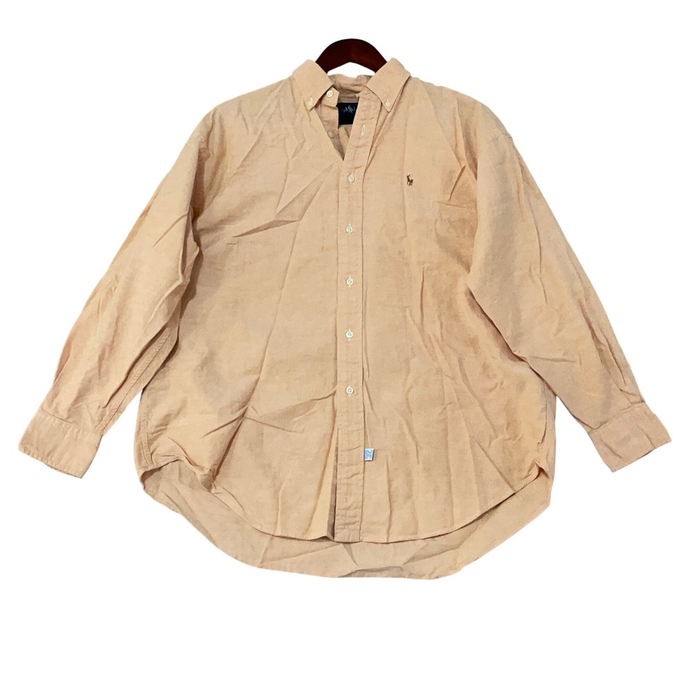 Ralph Lauren Youth Size 12  Oxford Shirt Coral Orange Cotton Button Down Shirt